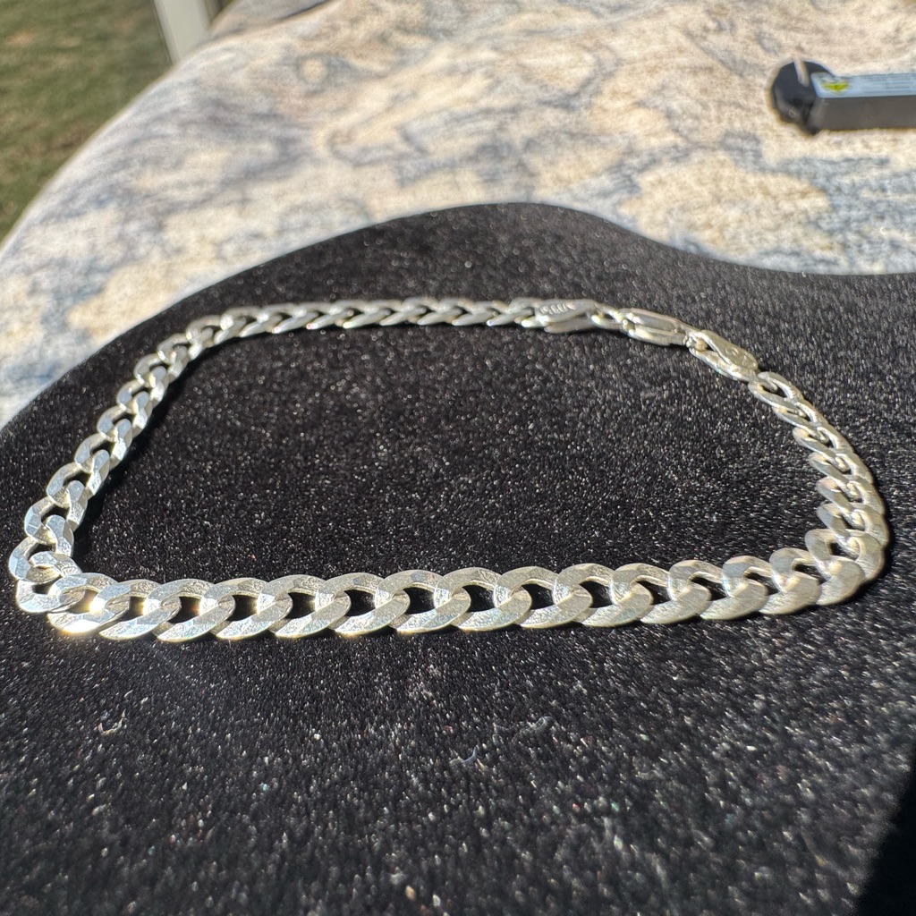 Sterling 925 Italy Lux Curb Chain Bracelet